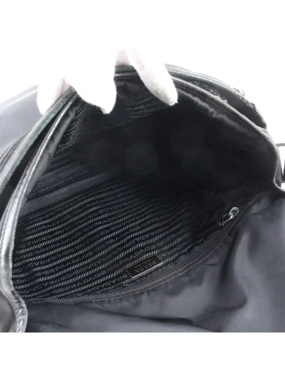 Prada Tessuto Nylon Shoulder Bag Crossbody Messenger Black